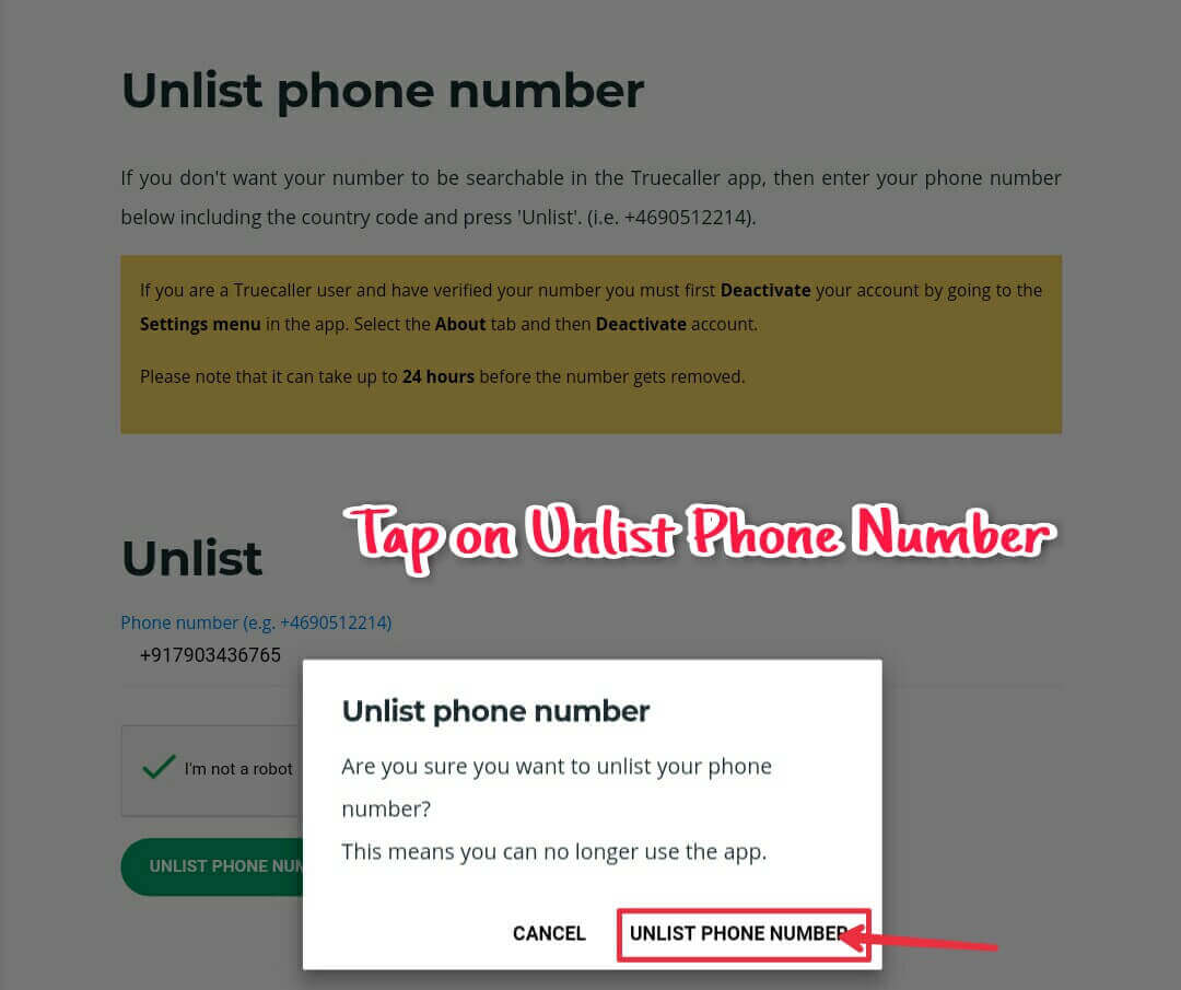 truecaller से नाम कैसे हटाएं